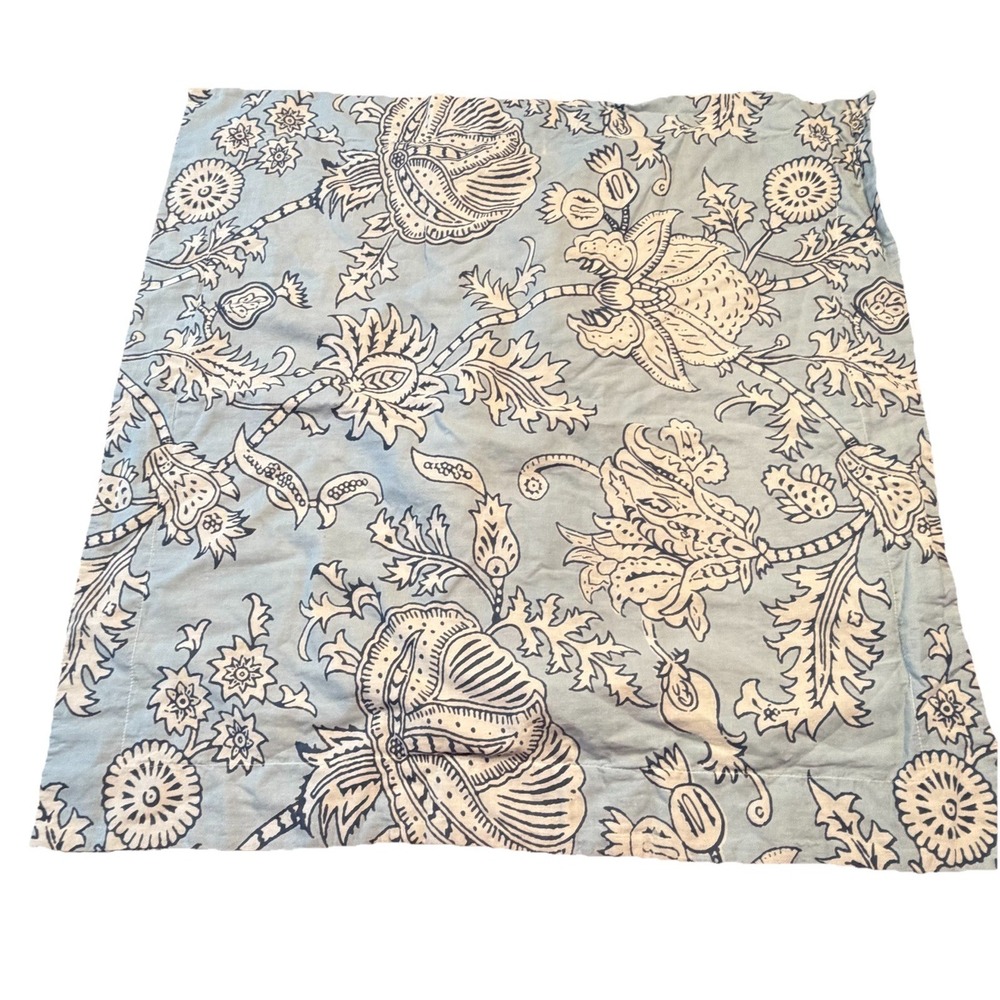 Roberta Roller Rabbit Amanda Blue Decorative Euro Pillow Sham Cover 24x24"